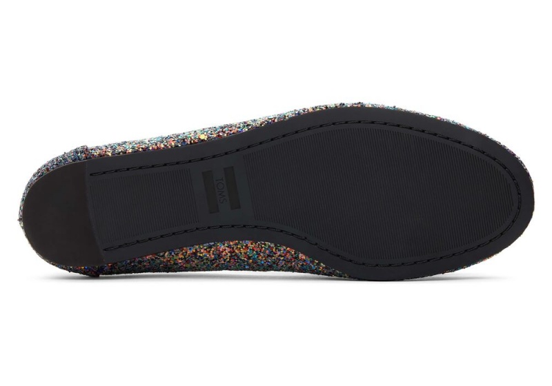 Toms Darcy Chunky Glitter Flate Sko Svarte | 4297VXYUK