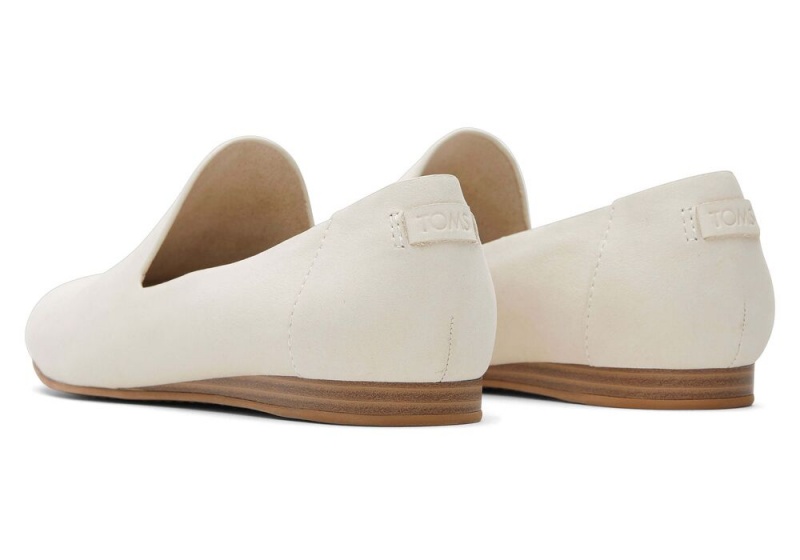 Toms Darcy Lær Flate Sko Beige | 9402FRYWQ