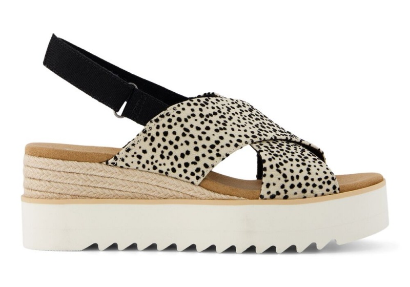 Toms Diana Crossover Mini Cheetah Kile Sandaler Leopard | 8617HSCMW