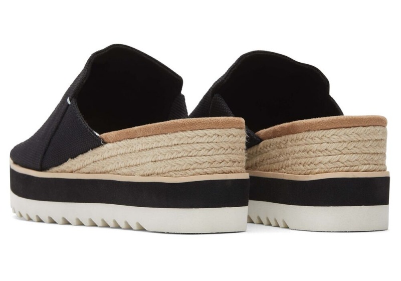 Toms Diana Mule Brede Sandaler Svarte | 2817ZFVPW