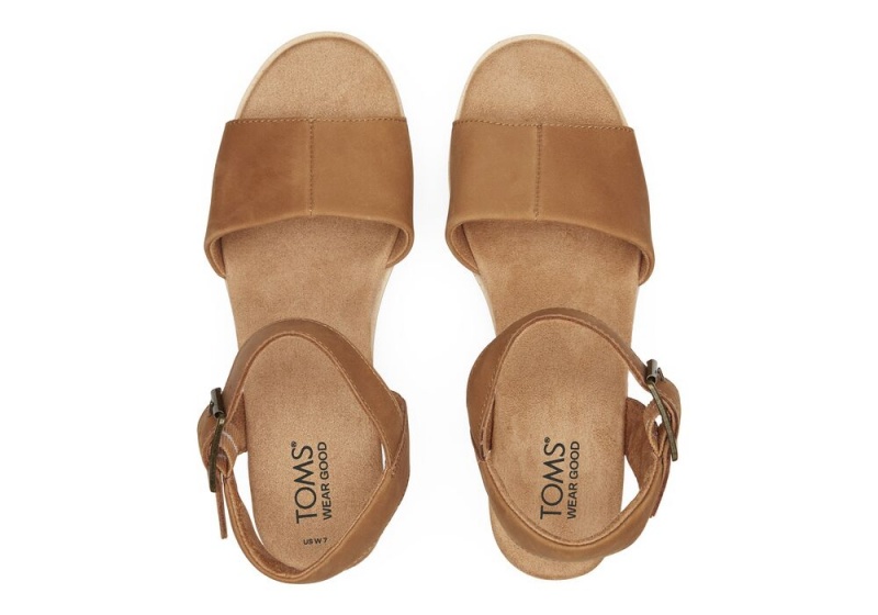 Toms Diana Tan Lær Kile Sandaler Brune | 0768BVIYW