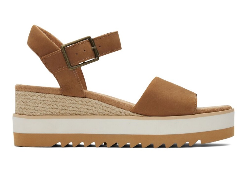 Toms Diana Tan Lær Kile Sandaler Brune | 0768BVIYW