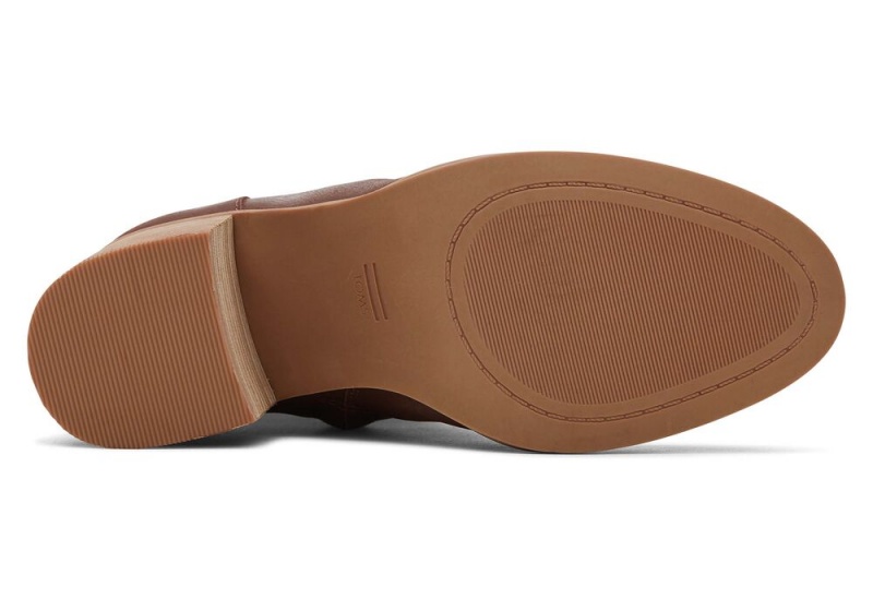 Toms Evelyn Chestnut Lær Hælene Støvler Brune | 3259IYCFW