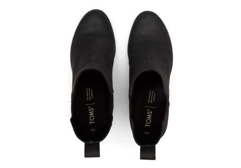 Toms Everly Nubuck Hælene Støvler Svarte | 8716NURTO