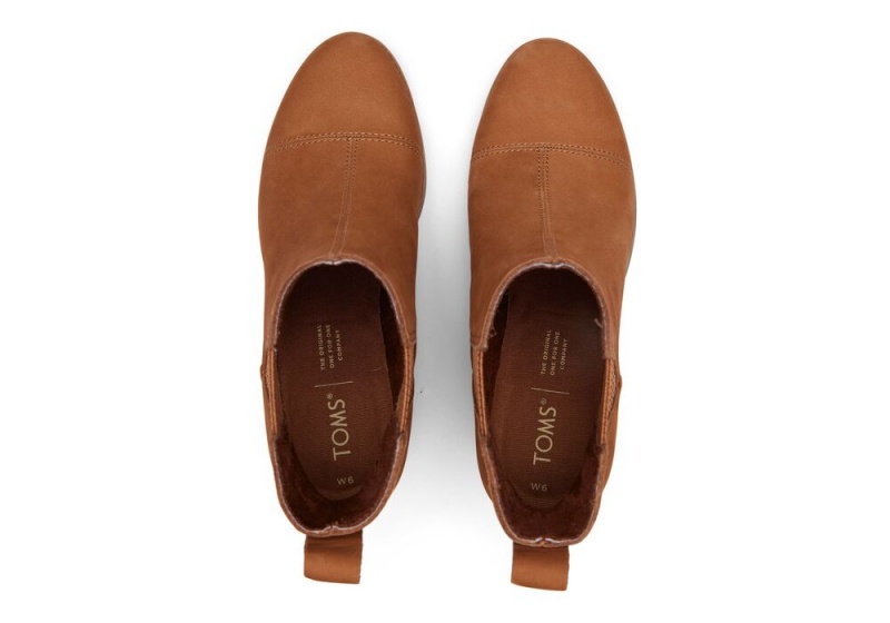 Toms Everly Tan Nubuck Hælene Støvler Brune | 3267PGFNR