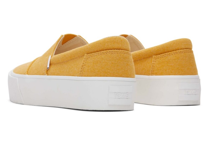 Toms Fenix Platform Mango Canvas Slip On Joggesko Mango | 8015FDJES