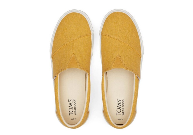 Toms Fenix Platform Mango Canvas Slip On Joggesko Mango | 8015FDJES