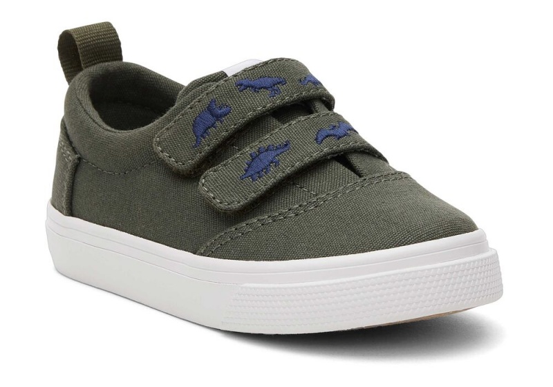 Toms Fenix Sage Dinos Double Reima Toddler Sneakers Olivengrønne | 0419QDCRL