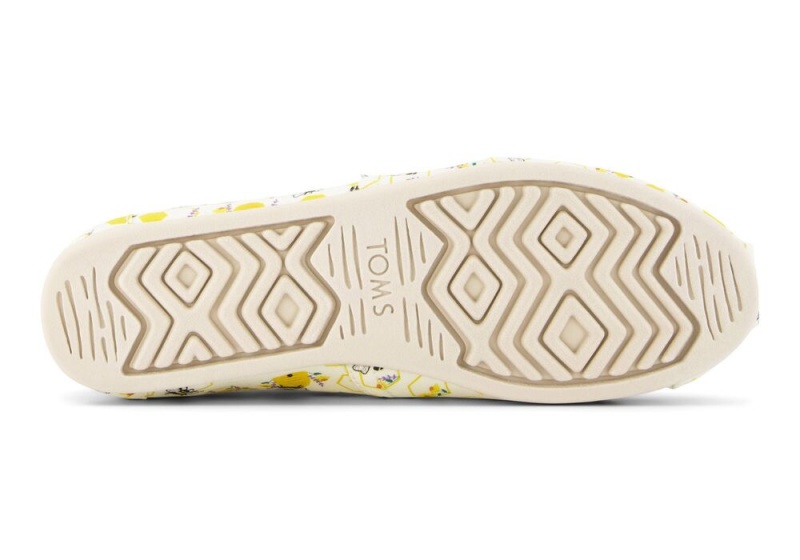 Toms Floral Honeycomb Bees Espadrille Gul | 8576RBAEM