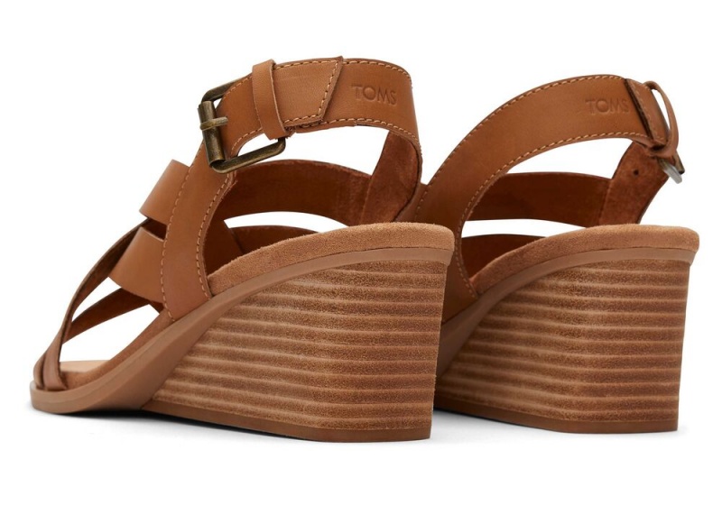 Toms Gracie Tan Lær Kile Sandaler Brune | 2816IKBED