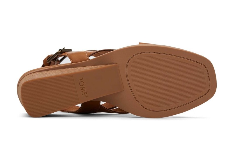 Toms Gracie Tan Lær Kile Sandaler Brune | 2816IKBED