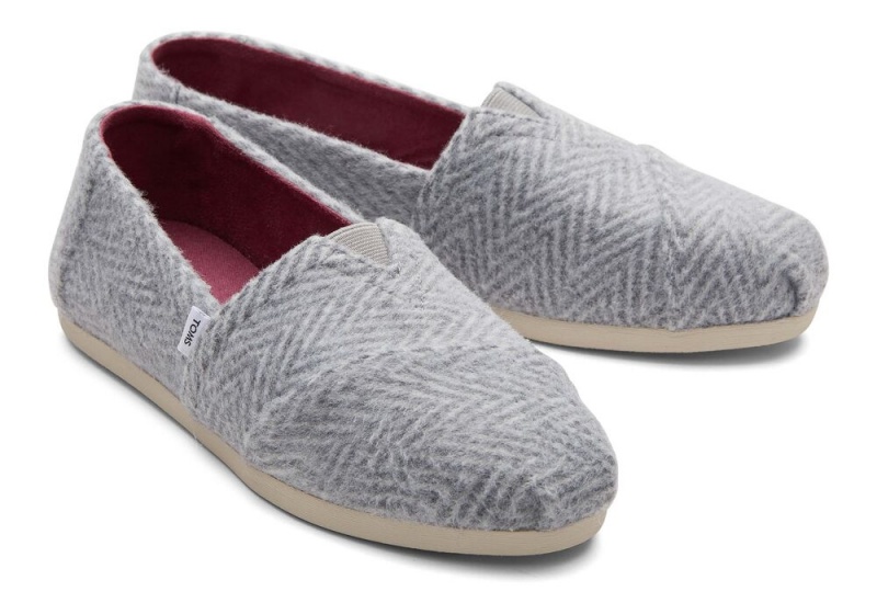 Toms Herringbone Espadrille Grå | 2784TUFPI