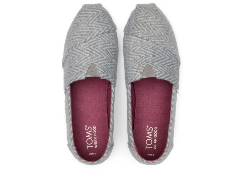 Toms Herringbone Espadrille Grå | 2784TUFPI