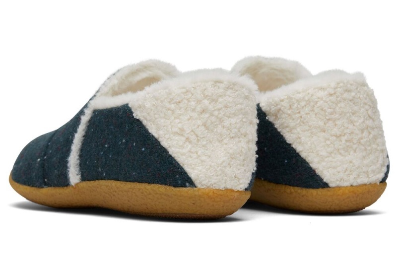 Toms India Faux Fur Tøfler Grønn | 2143DWHVZ