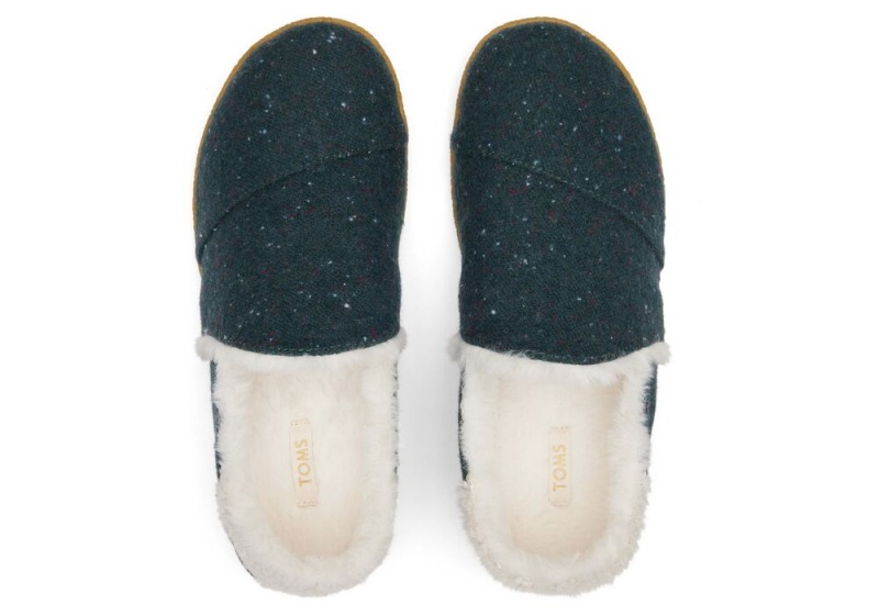 Toms India Faux Fur Tøfler Grønn | 2143DWHVZ