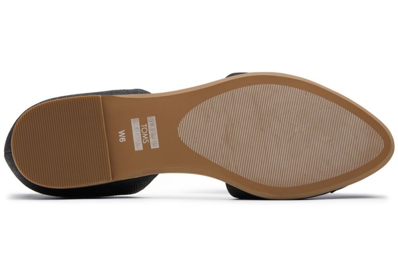 Toms Jutti D'Orsay Embossed Flate Sko Svarte | 2194QZUPI