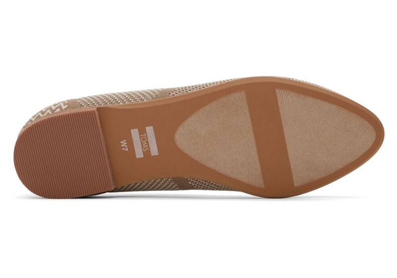 Toms Jutti Neat Taupe Knit Flate Sko Dyp Grå | 6817HPVGI