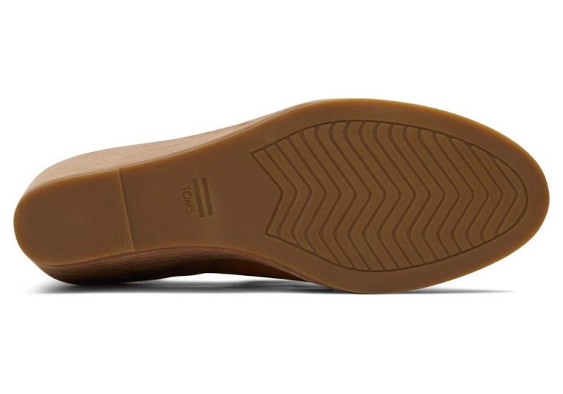 Toms Kallie Tan Lær Wedge Støvler Brune | 5364ZGFLM