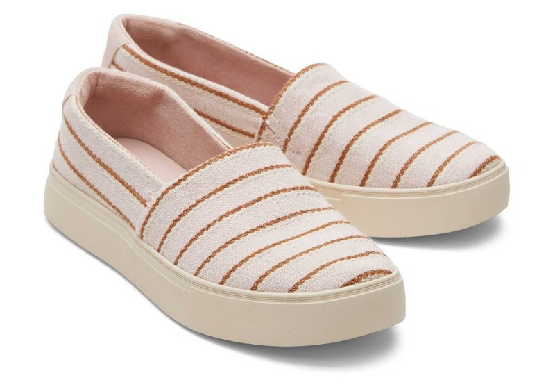 Toms Kameron Stripes Slip On Joggesko Rosa | 5438KAXIE