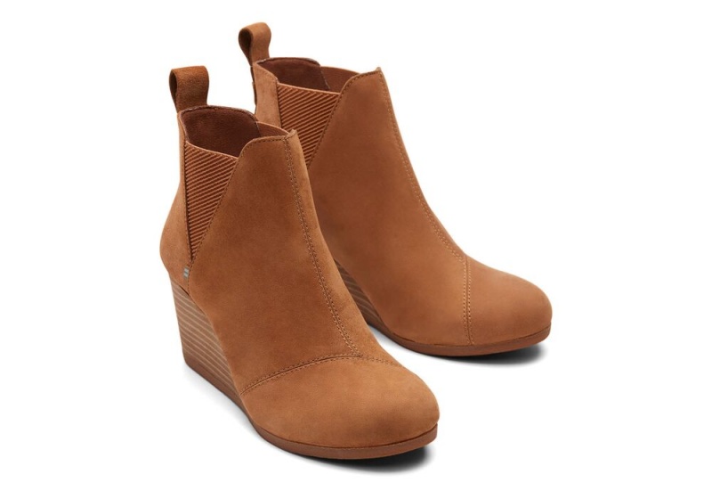 Toms Kelsey Wedgeie Støvler Brune | 4192HDQYS