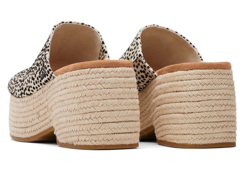 Toms Laila Mule Mini Cheetah Platåsandaler Leopard | 2164VIZKS