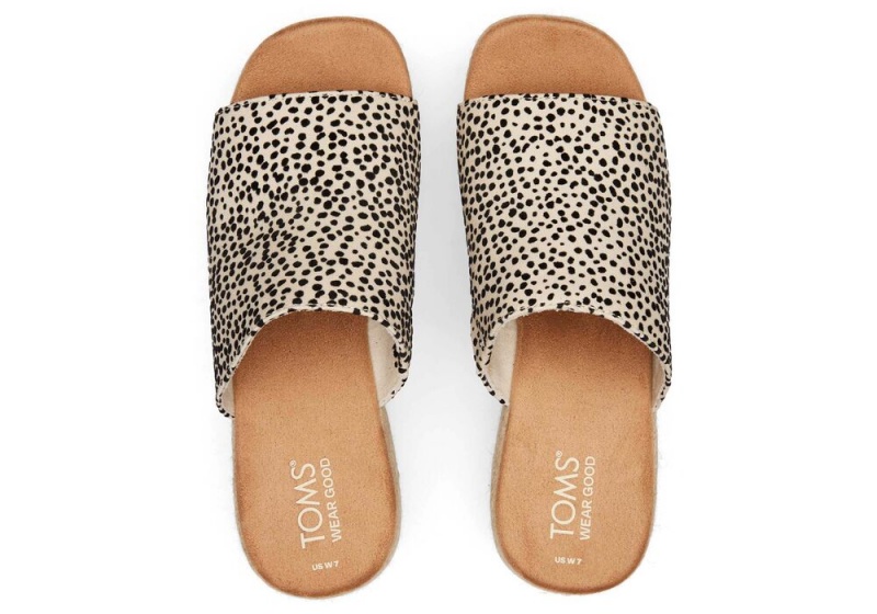 Toms Laila Mule Mini Cheetah Platåsandaler Leopard | 2164VIZKS