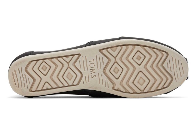 Toms Lær Espadrille Svarte | 1759PDEYQ