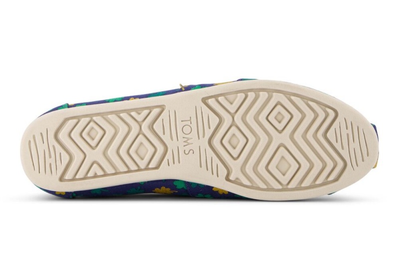 Toms Lucky Shimmer Clovers Espadrille Blå | 7540JIPXT