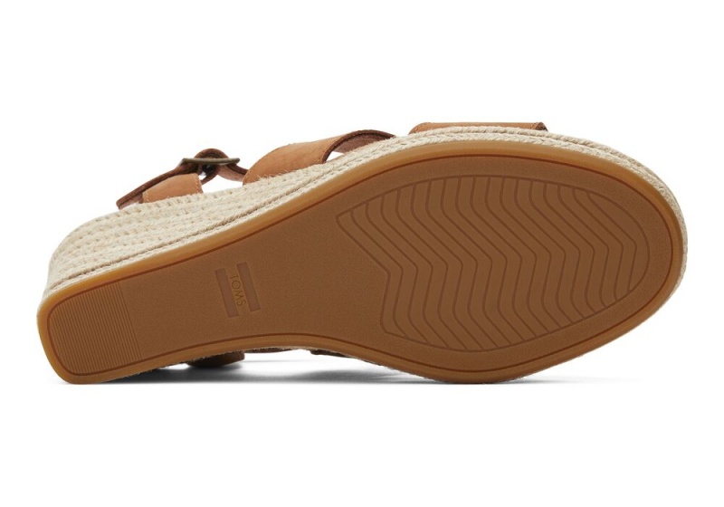 Toms Madelyn Tan Lær Kile Sandaler Brune | 1682FDKNW