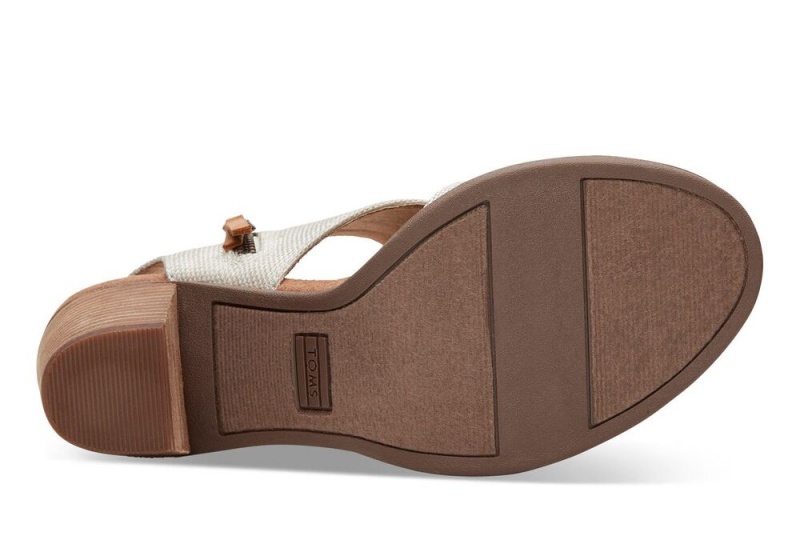 Toms Majorca Cutout Sandaler med Hæl Beige | 0378ZHXWV