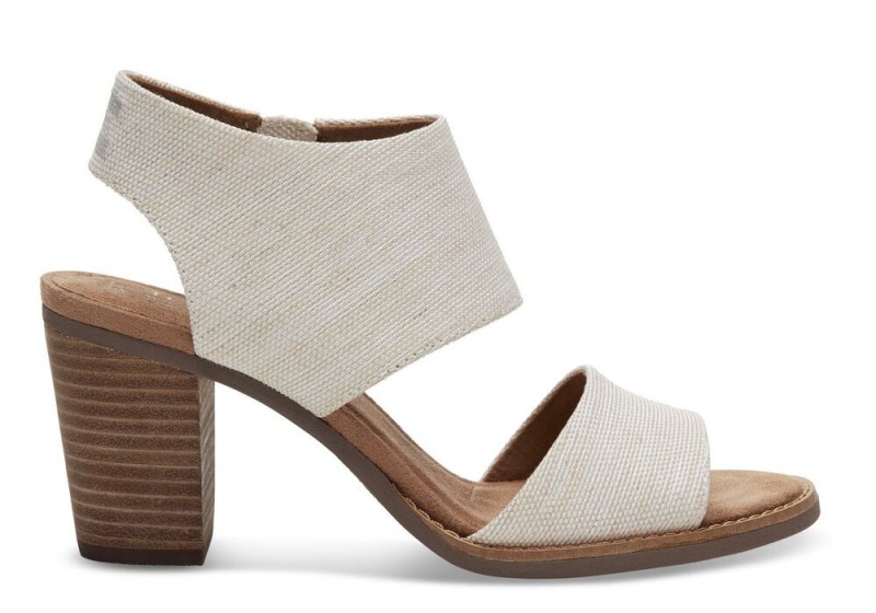 Toms Majorca Cutout Sandaler med Hæl Beige | 0378ZHXWV