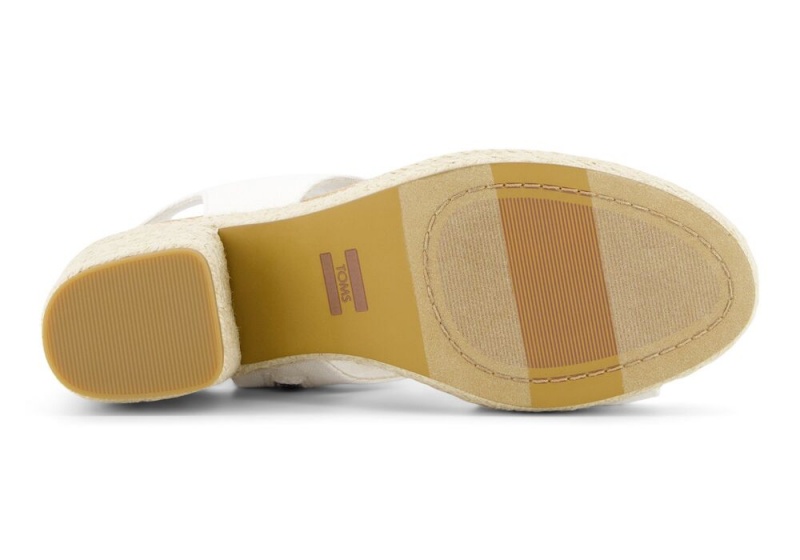 Toms Majorca Rope Canvas Platåsandaler Hvite | 7251LWZED