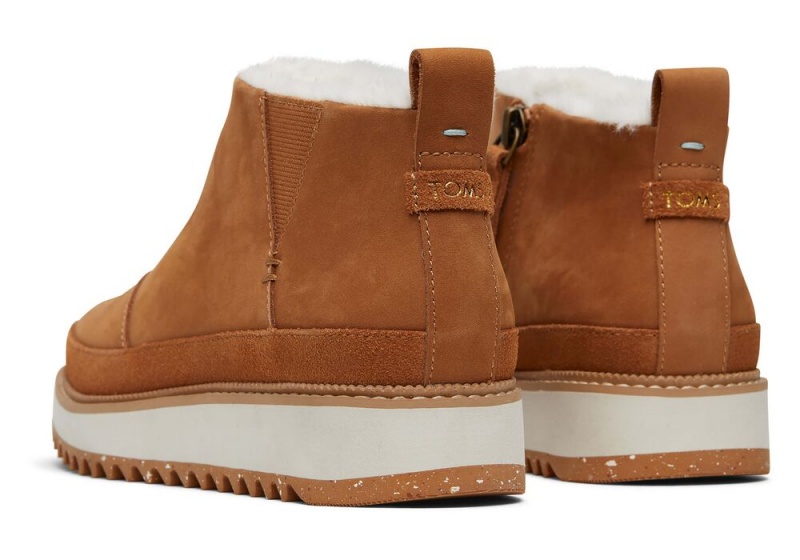 Toms Marlo Tan Vann Resistant Faux Fur Støvler Brune | 1564SYUDC