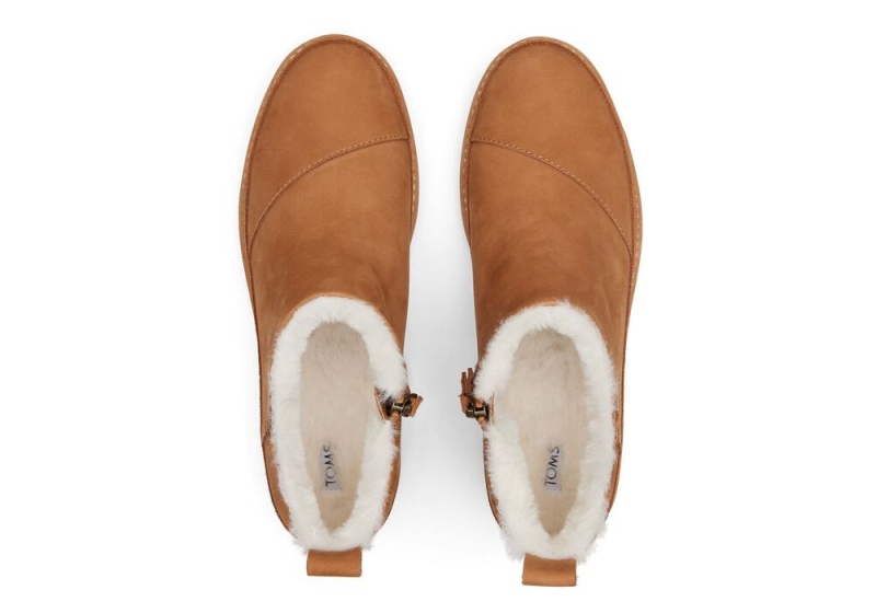 Toms Marlo Tan Vann Resistant Faux Fur Støvler Brune | 1564SYUDC