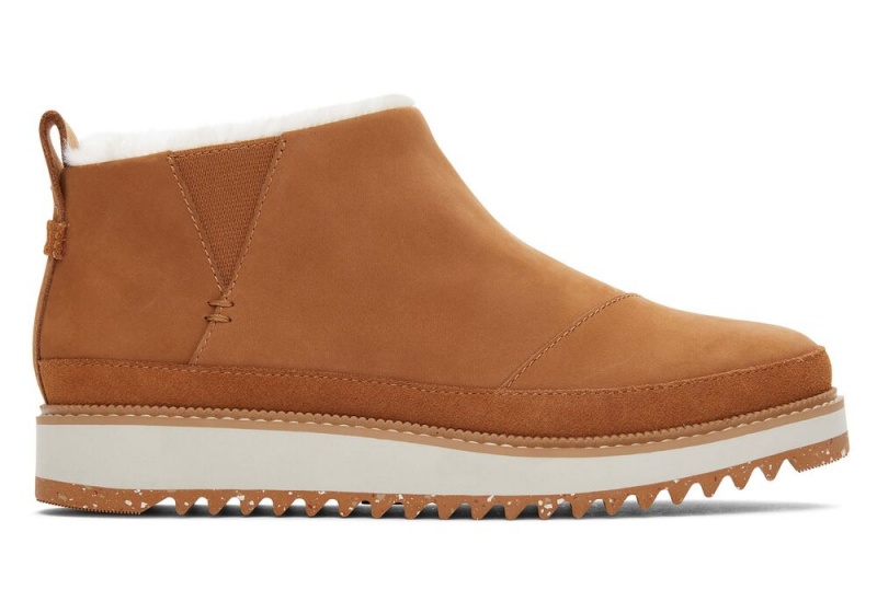 Toms Marlo Tan Vann Resistant Faux Fur Støvler Brune | 1564SYUDC