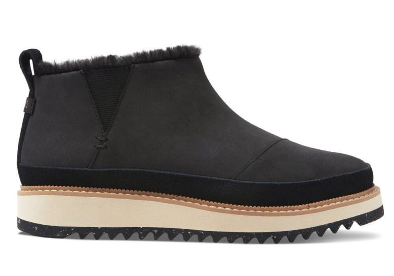 Toms Marlo Vann Resistant Faux Fur Støvler Svarte | 1482IQYPS