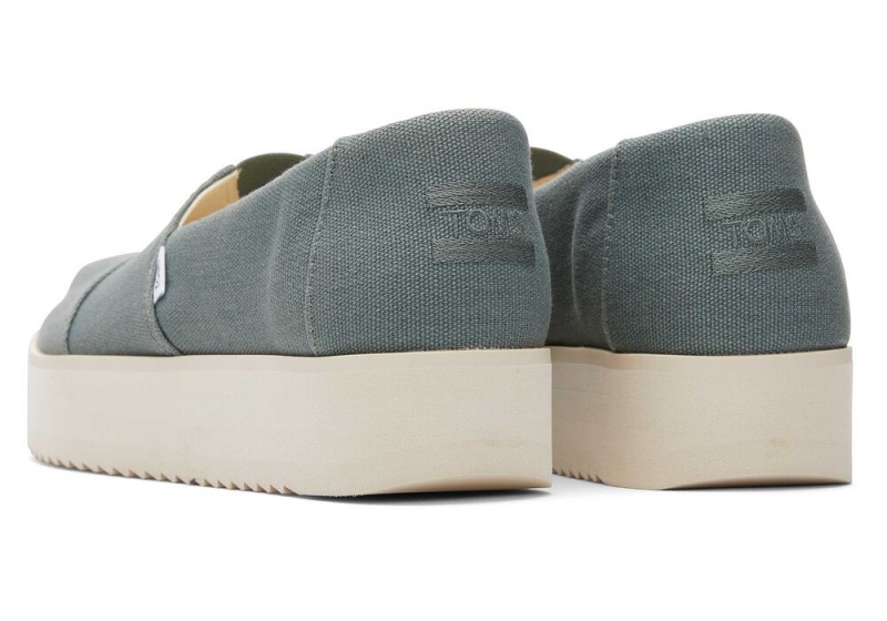 Toms Midform Espadrille Grønn | 4965GZUOT