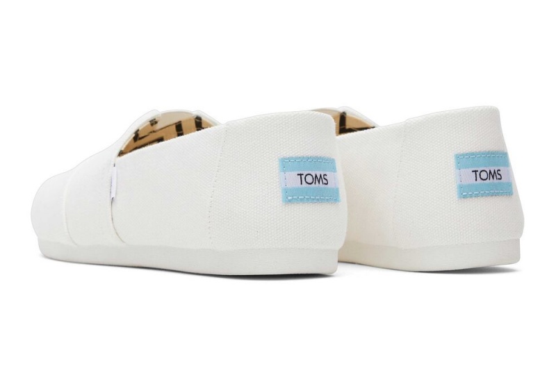 Toms Recycled Bomull Canvas Espadrille Hvite | 3269KVFWN