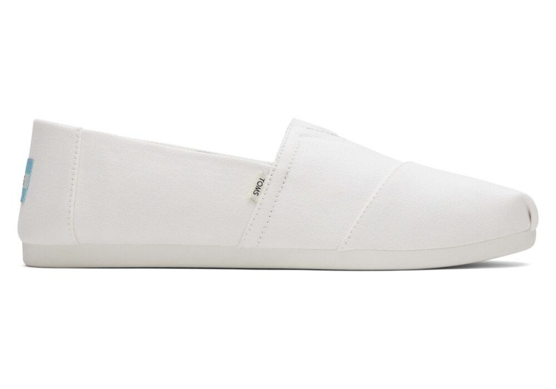 Toms Recycled Bomull Canvas Espadrille Hvite | 3054LSCYF