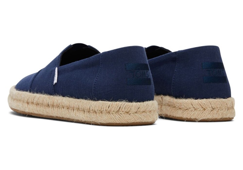 Toms Recycled Bomull Rope 2.0 Espadrille Marineblå | 9045TMQOY