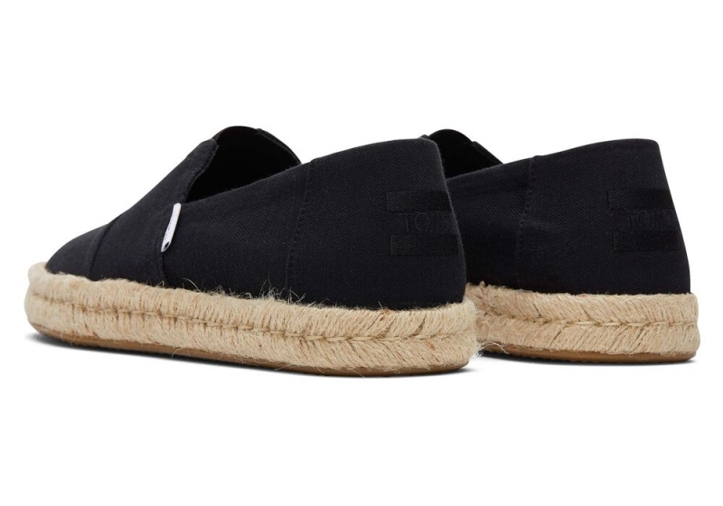 Toms Recycled Bomull Rope 2.0 Espadrille Svarte | 3548OTADP