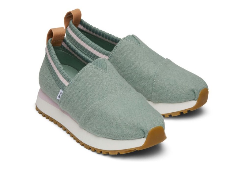 Toms Resident 2.0 Felt Sneakers Olivengrønne | 5320OMWHJ