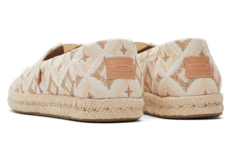 Toms Rope 2.0 Geometric Espadrille Beige | 9307TMPQI