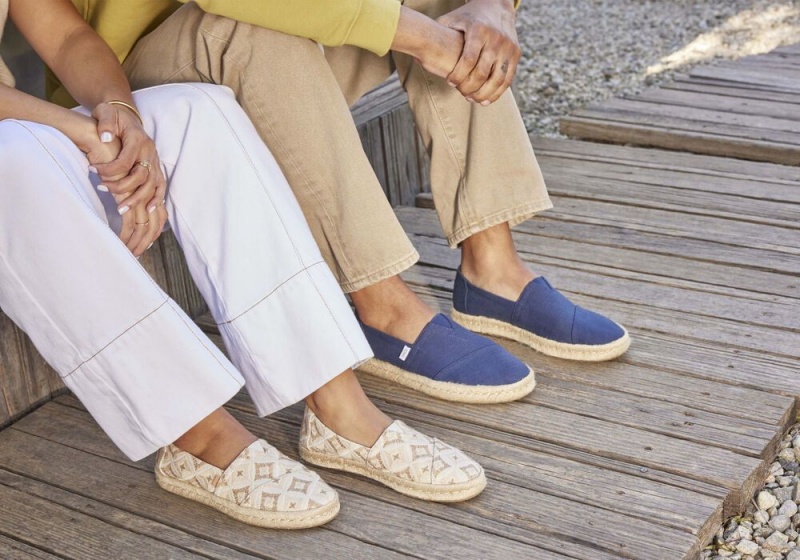 Toms Rope 2.0 Geometric Espadrille Beige | 9307TMPQI