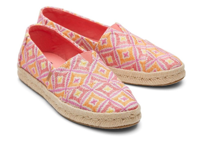 Toms Rope 2.0 Geometric Espadrille Rosa | 8146JFPVW