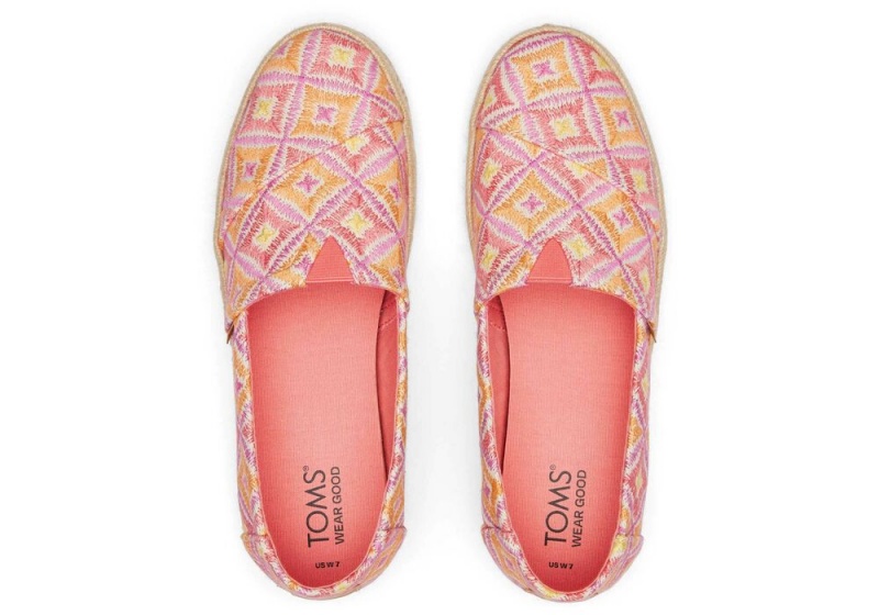 Toms Rope 2.0 Geometric Espadrille Rosa | 8146JFPVW