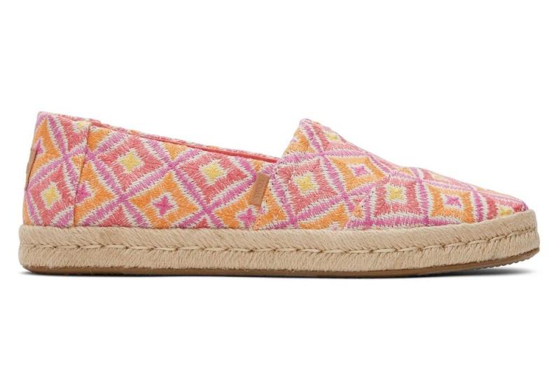 Toms Rope 2.0 Geometric Espadrille Rosa | 8146JFPVW