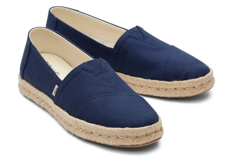 Toms Rope 2.0 Recycled Bomull Espadrille Marineblå | 6087OKZYJ