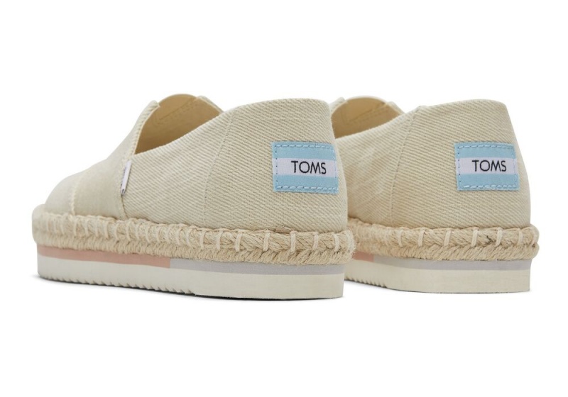 Toms Rope Platform Espadrille Beige | 2093SBOQA