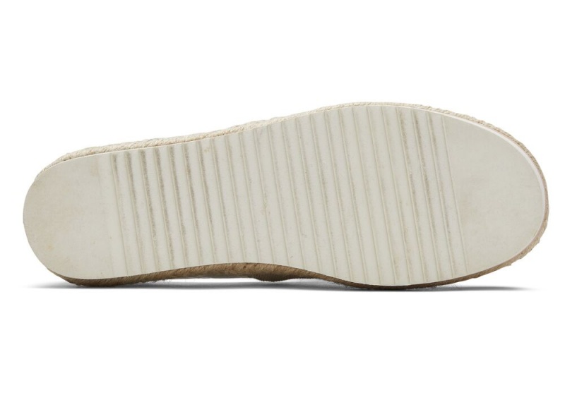 Toms Rope Platform Espadrille Beige | 2093SBOQA